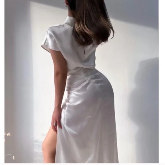 Zara satin effect draped skirt - Picture 6 of 16